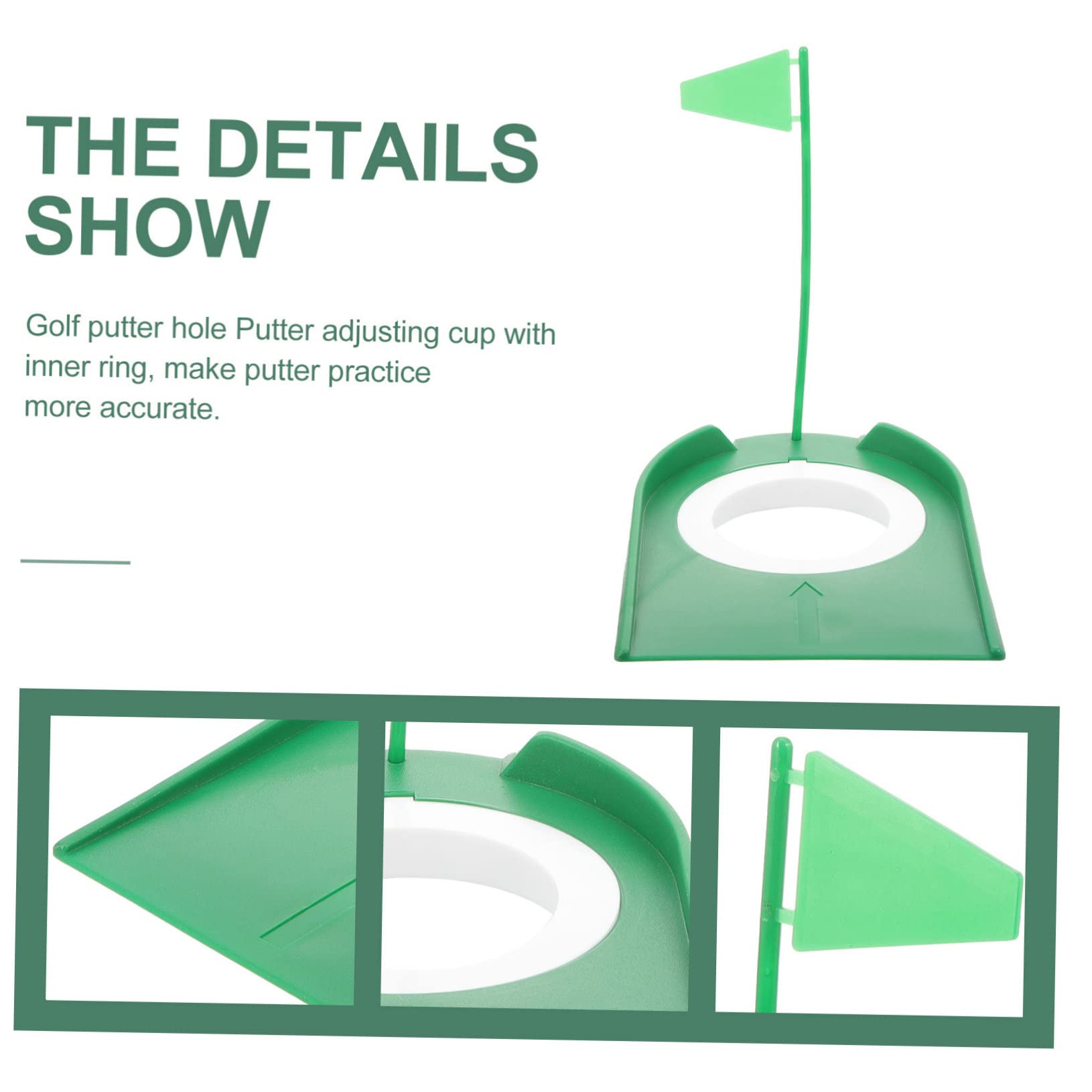 NAMOARLY Plastic Practice Hole Cups Golf Training Aid 9 Holes Compact for Use Random Color