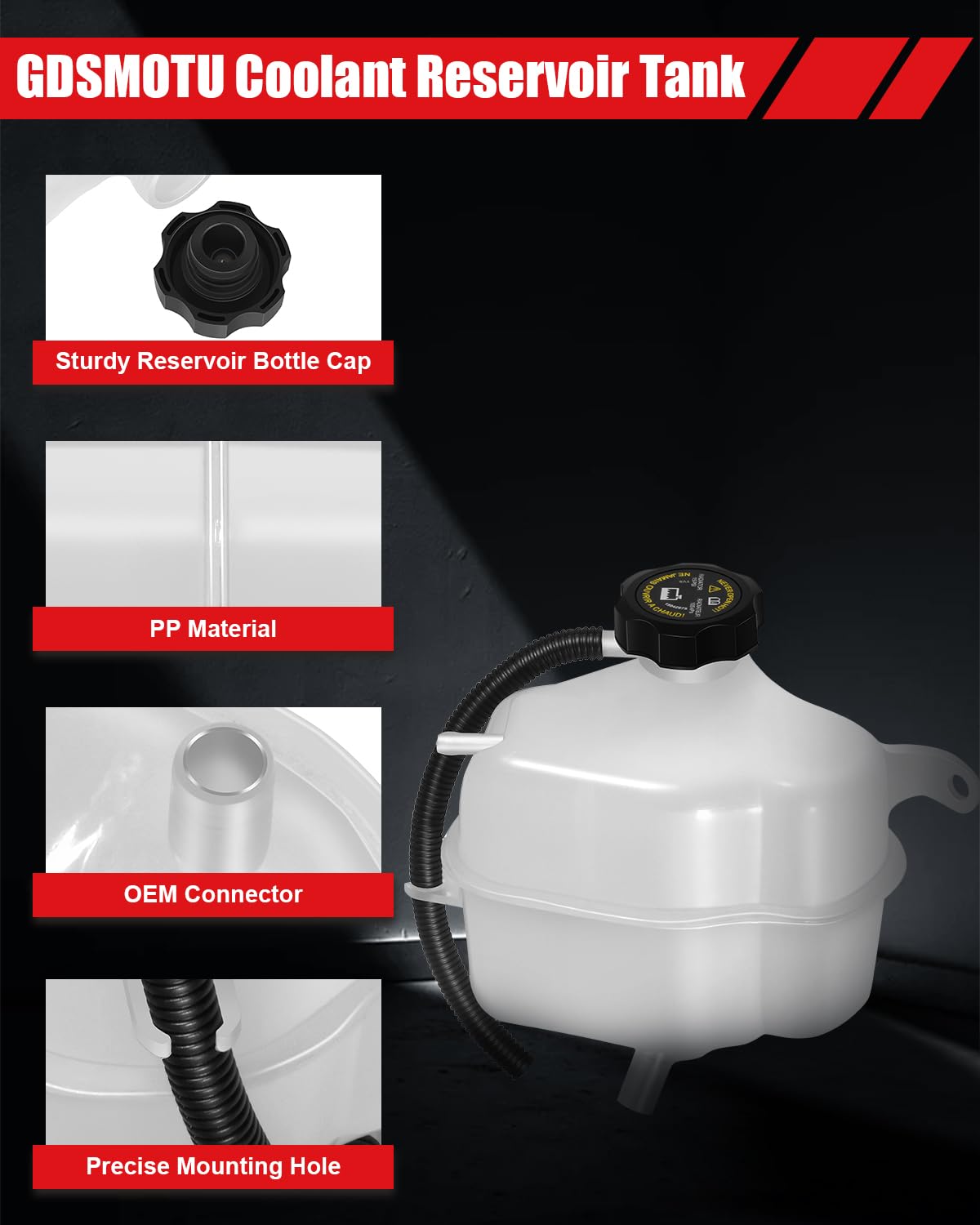 Coolant Overflow Reservoir Tank For 2006-2009 Chevy Equinox & Pontiac Torrent