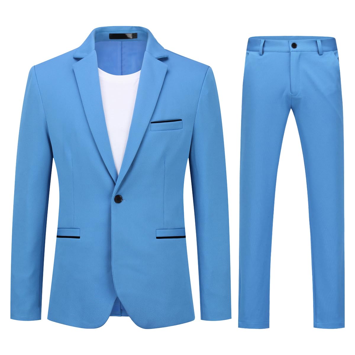 Allthemen Abito da Uomo 2 Pezzi Completo da Uomo Slim Fit Abito da Sposa con Un Bottone Elegante