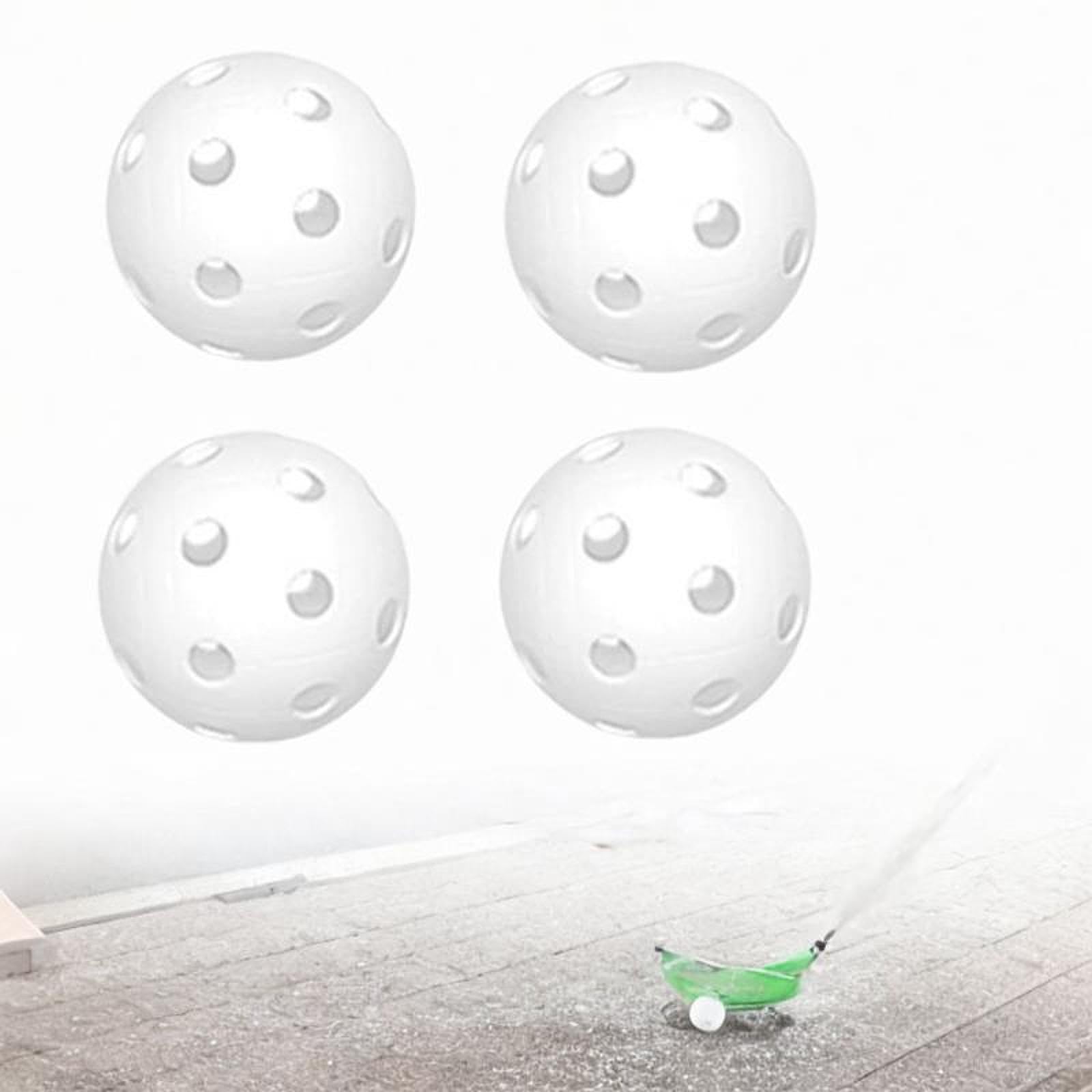 rockible 4X Balles de Floorball Balles de Sol 26 Trous Balles de Compétition Légères Balles Unihockey pour Jeu Débutants Athlètes Joueurs de Gym