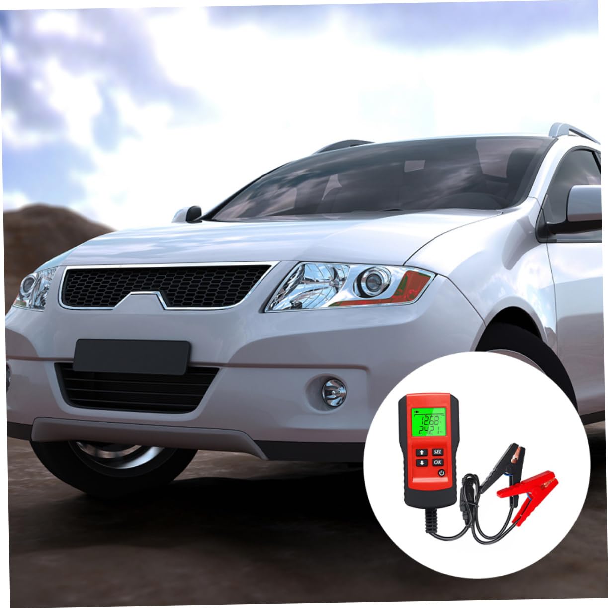 Tester Batteria Auto 12v Materiale Abs e Rame Protezione e Risposta Rapida Compatibile Batterie da 7 a 15v per Analisi e Manutenzione Efficiente
