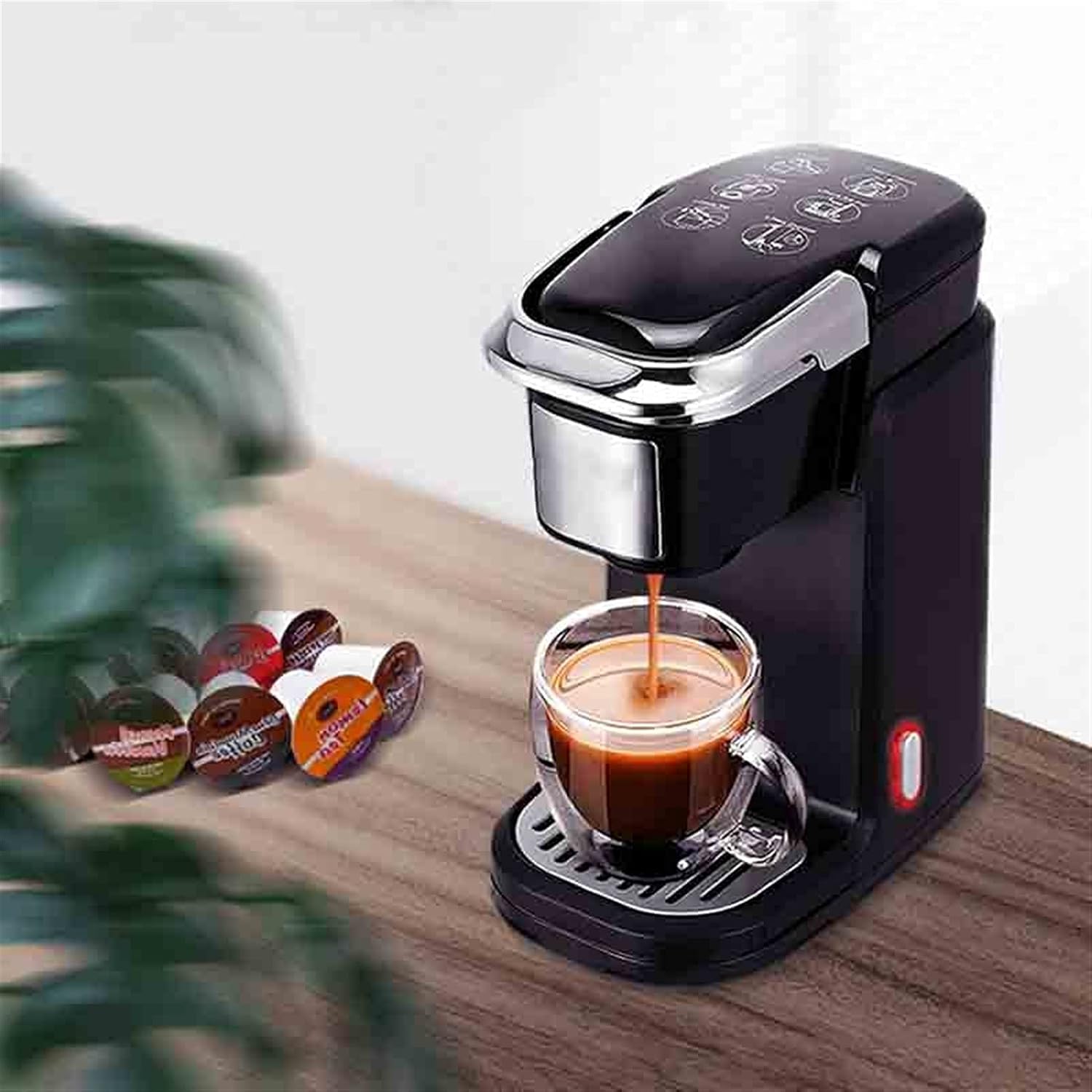 Coffee Machine Capsule Coffee Machine Automatic Multi-Function Small Coffee Powder Tea Maker Suitable for Home Office Use