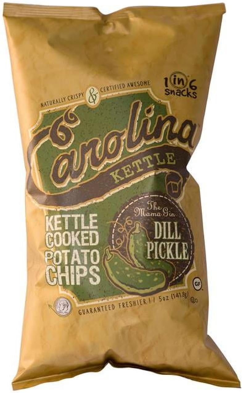 Dill Pickle Kettle Cooked Potato Chips, 5 OZ