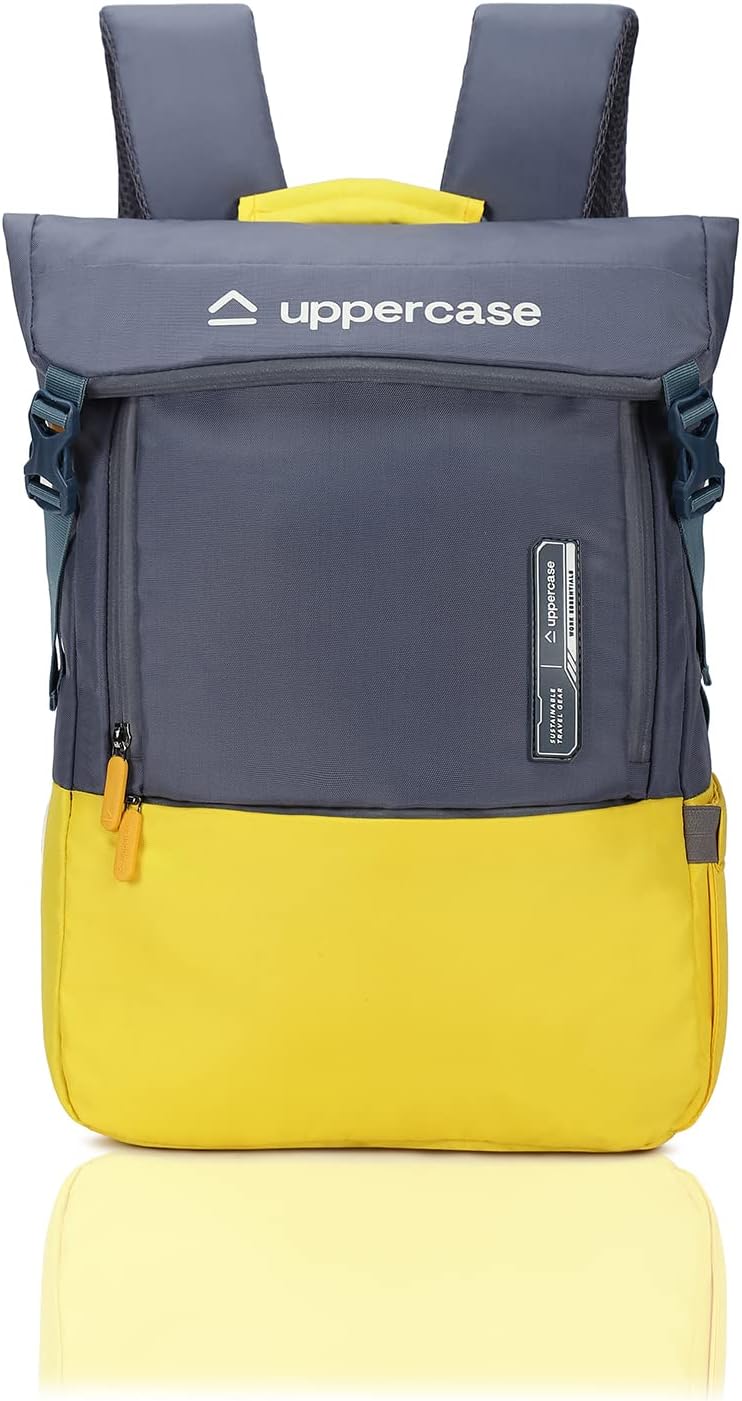 uppercase Apex Professional Laptop Backpack (15.6 Inch) 3x more water resistant sustainable bags with rain proof zippers for Men, Women, Boys and Girls, 750 Days warranty