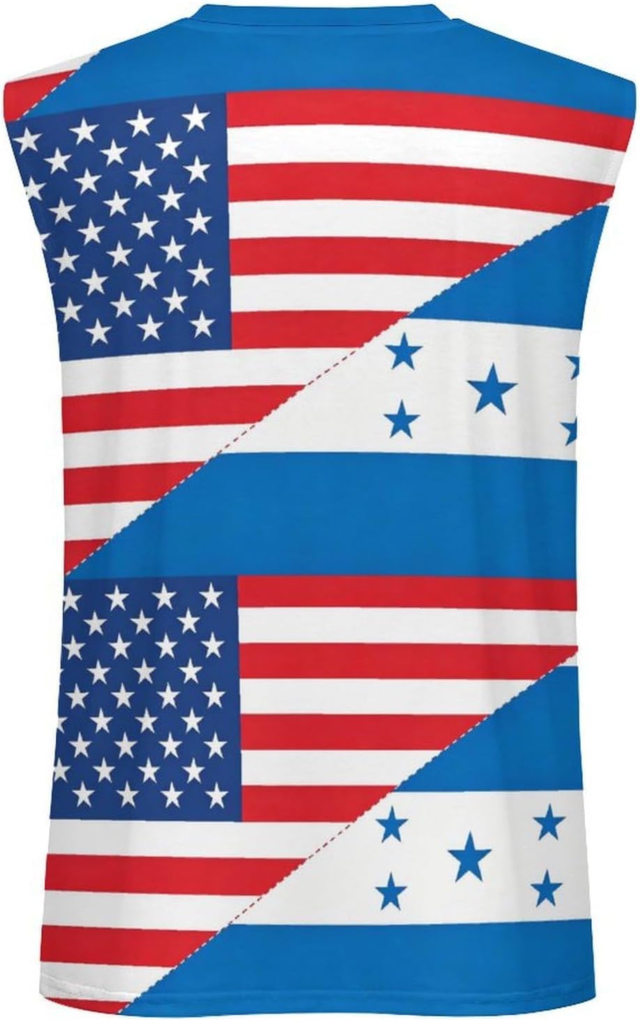 U.S.A. Honduras Flag Men's Sleeveless Shirt Small