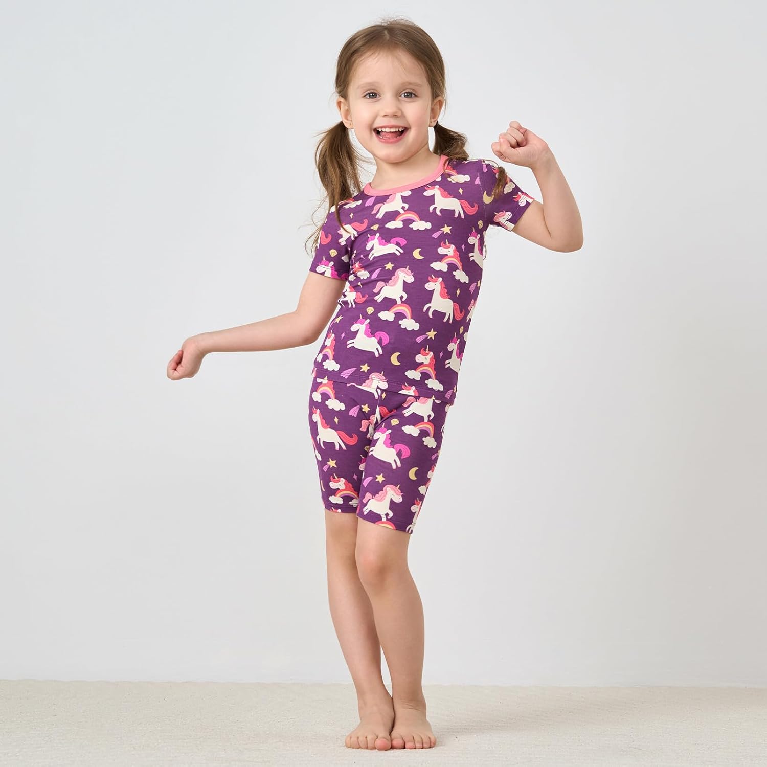 pureborn Baby Toddler Kids Viscose from Bamboo Pajamas Set Pjs 2pcs 18M-8Y - Image 3