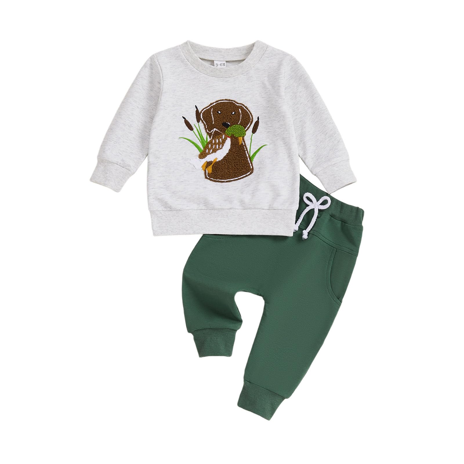 Toddler Baby Boy Fall Clothes Long Sleeve Dinosaur Bear Print Sweatshirt Pants Set Cute Infant 0-3T Winter Outfits