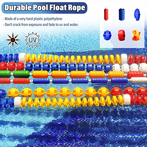 Kit de separación de profundidad de piscina con flotador de seguridad, ganchos de acero inoxidable para división de aguas profundas y poco profundas, accesorio esencial de seguridad para piscina.