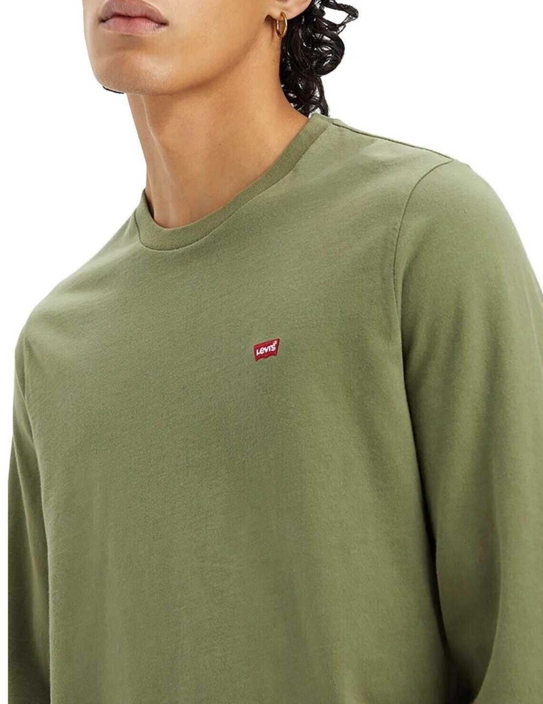Levi's Mężczyźni Long-Sleeve Original Housemark Tee T-Shirt, Bluish Olive, S