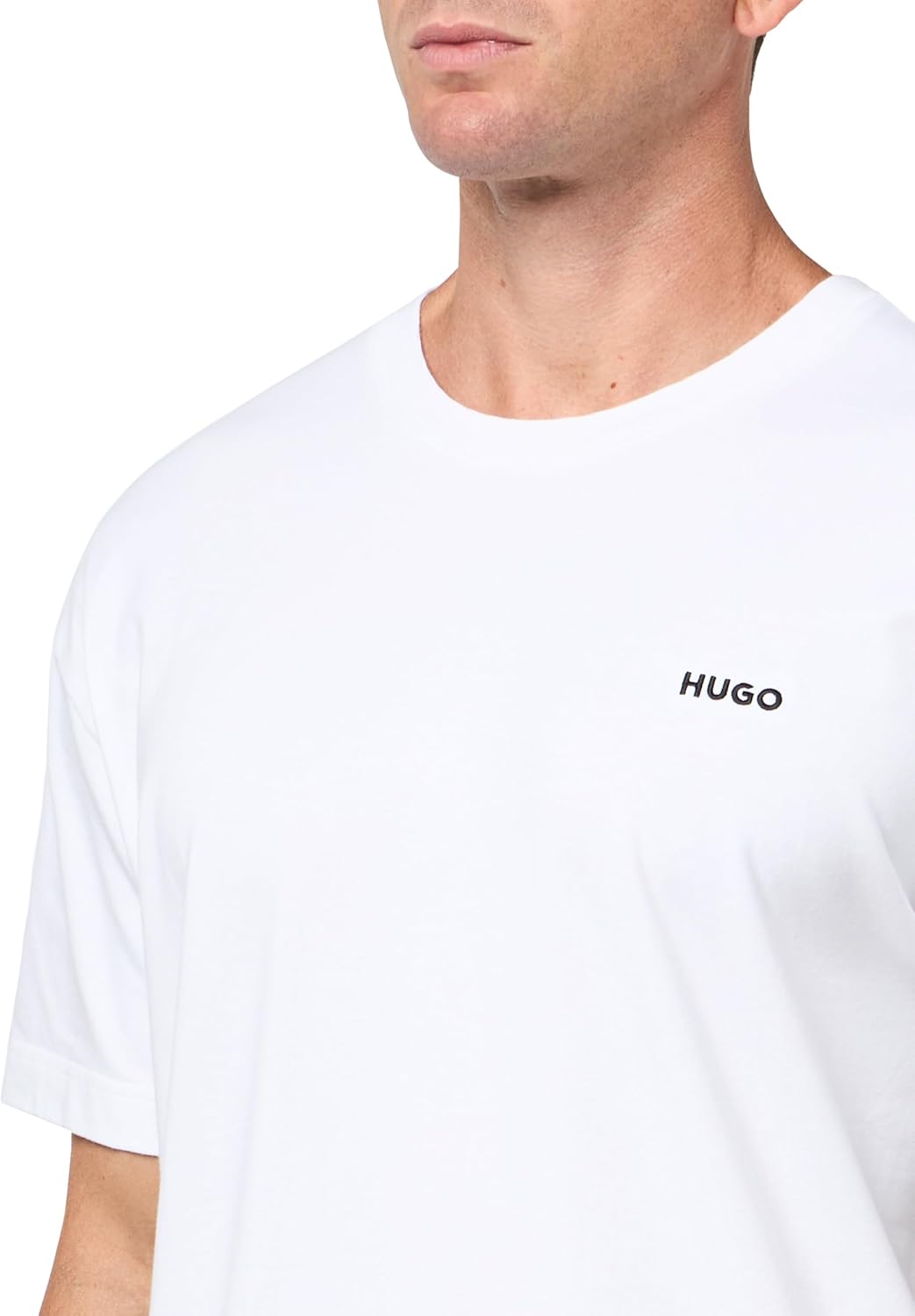 Hugo Mens Single Jersey Cotton T-Shirt - Image 3