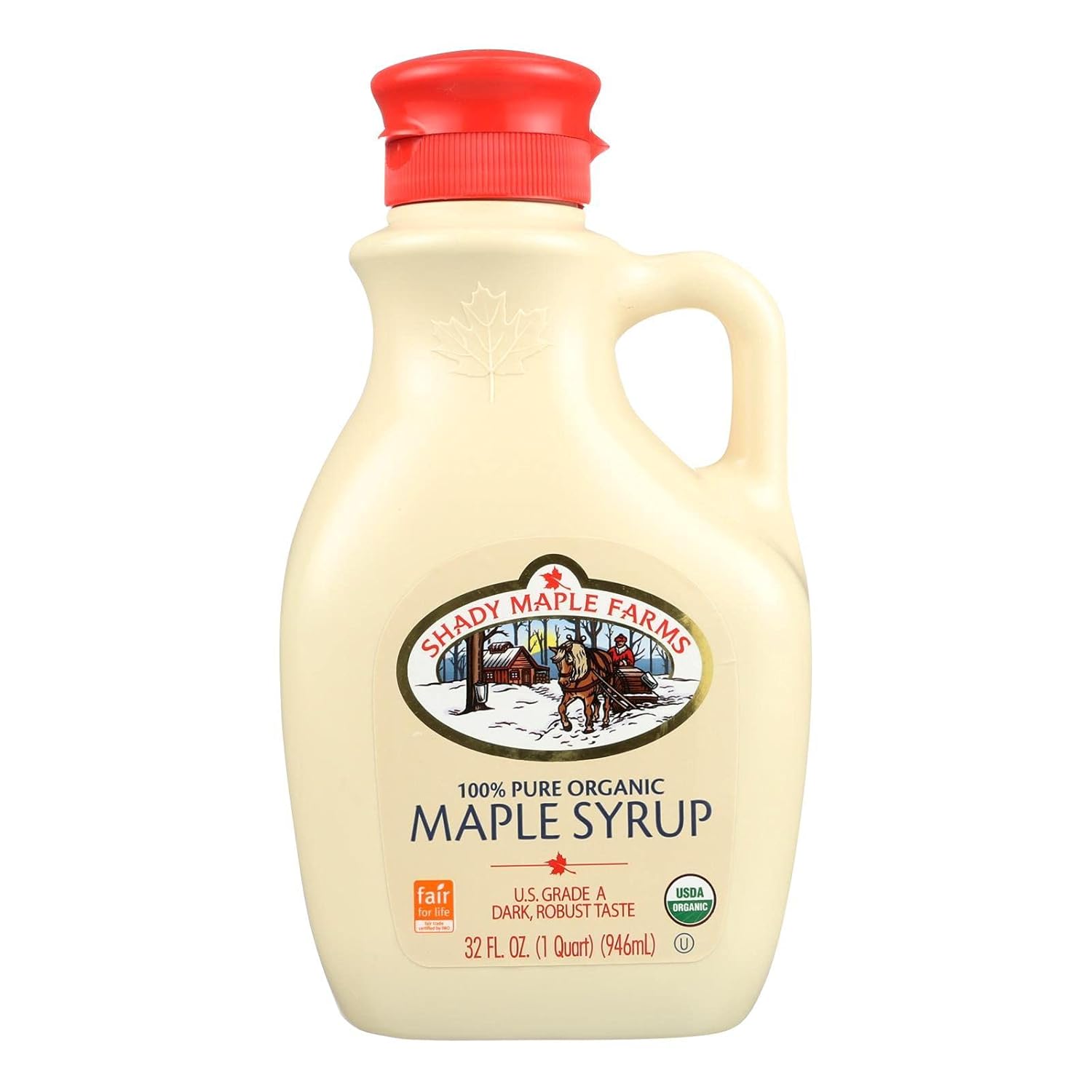 Shady Maple Farms Grade B Organic Maple Syrup Plastic, 32