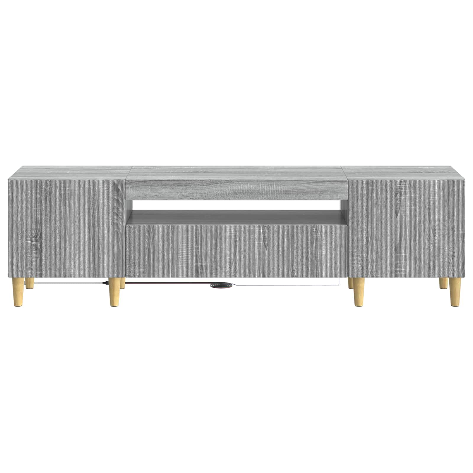 Sonoma LED TV Szafka Szary Drewno Inżynierii
