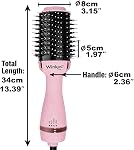 4 in 1 Hot Air Brush | One Step Volumizer Plus Hair Dryer and Styler | 1000W Plus Hair Dryer Brush Blow Dryer | Hair Dryer Styler and Volumizer for Drying Straightening Curling Volumizing Hair |Titanium Blow Dryer Brush of All Hair Types