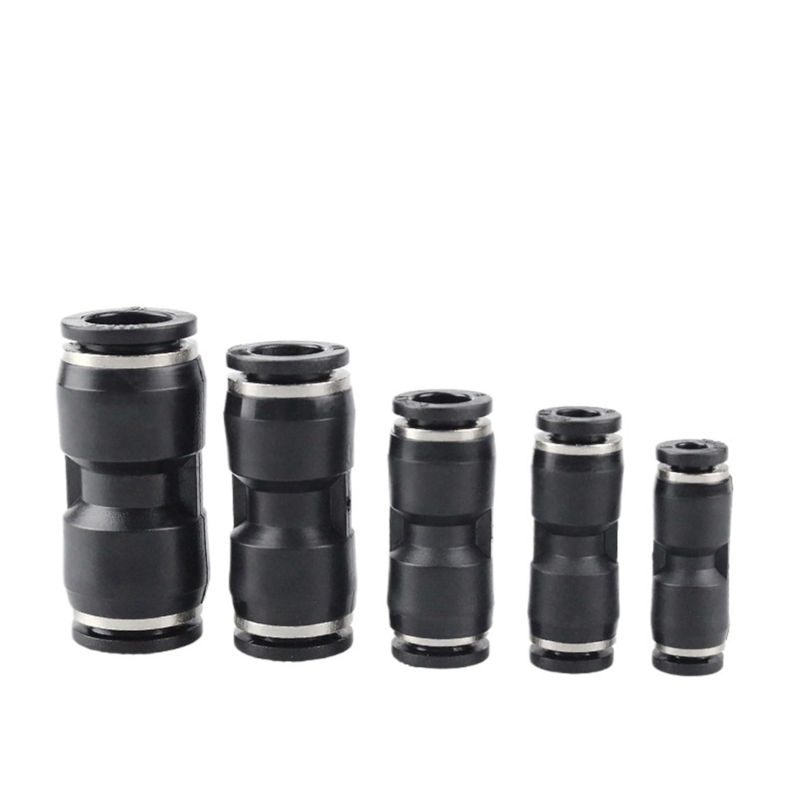 Conector rápido neumático de alta retención para tubo de 8 mm con acople manual instantáneo