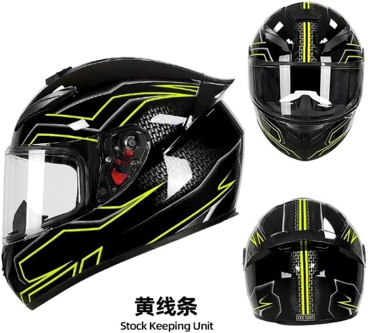Miniatura 2 de Casco de motocicleta de cara completa, aprobado por el DOT, para motocicleta, ciclomotor, bicicleta de calle, equitación, motocross, carreras, casco