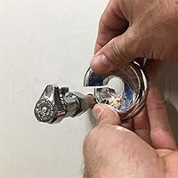 Vista 3 de PROCURU Placa de cubierta ligera de plástico dividido CTS de 1/2 pulgada (5/8 pulgadas de diámetro) E2768, cromada, para tubo PEX de cobre de 1/2