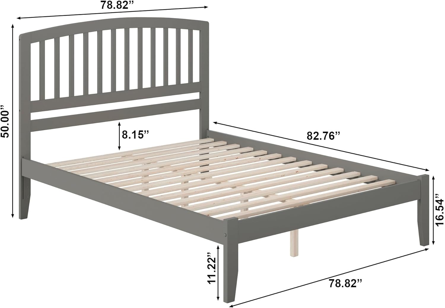 AFI, Richmond King Platform Bed, Grey