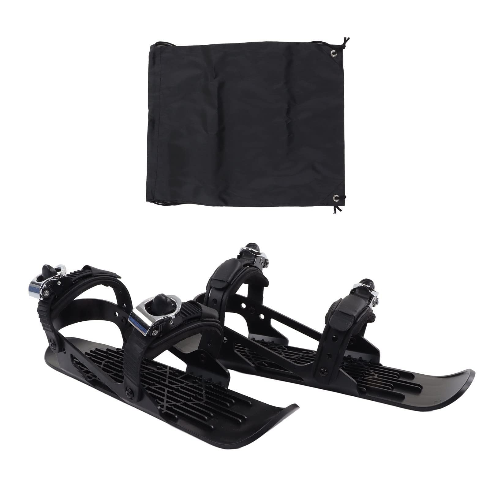 THE WHITE SHOP Mini Short Ski Skates for Snow | Skis for Winter Shoes | Short Snowskates Skiboards,black (Size : B)