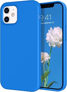 DOMAVER for iPhone 12/12 Pro Case 6.1" Smooth Liquid Silicone - Klein Blue | Soft Gel Rubber, Anti-Scratch Microfiber Lining Cushion Cover, Shockproof Protective Phone Case for Men Women Girls