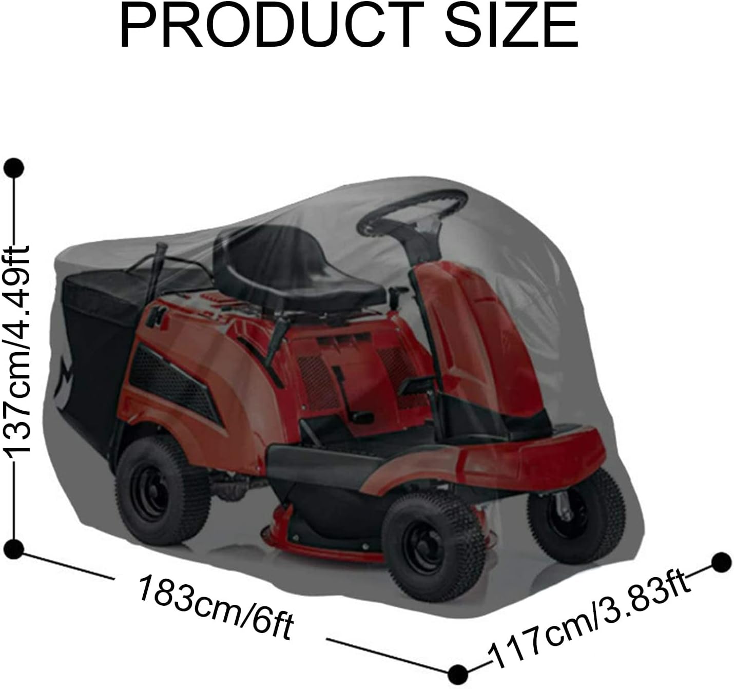 Dustproof ATV Cover, Waterproof 210D Silver Coated Fabric, All Season Weather Proof Outdoor Protects Against UV, Rain, Snow, Ice and General Dirt, for 4 Wheeler Accessories,L