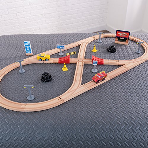 Disney KIDKRAFT Pixar Cars 3 Build Your Own 55 Piece Wooden Racetrack - Thumbnail 7