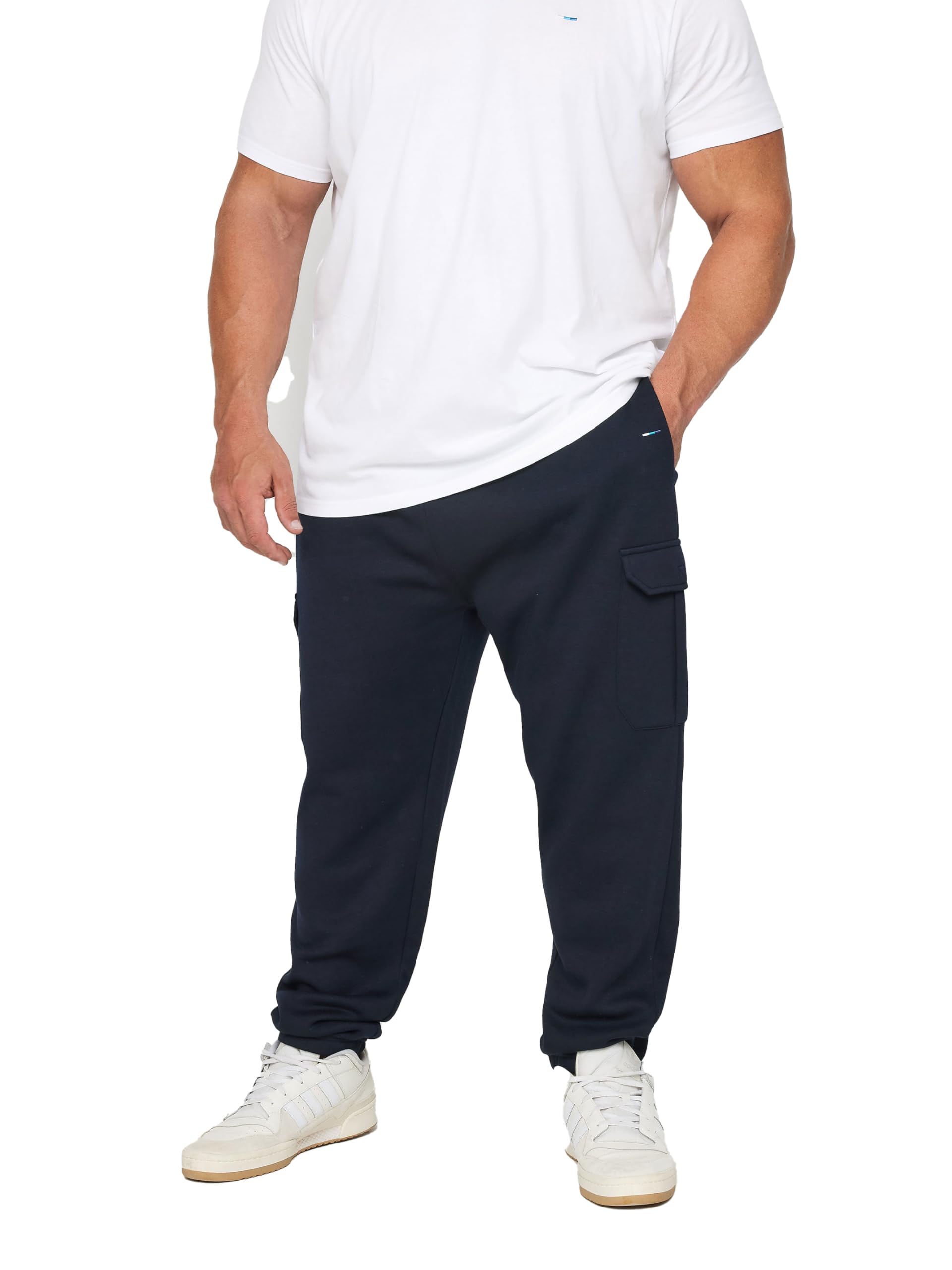 BadRhino Big & Tall Navy Cargo Joggers - Men's - Plus Size Curve