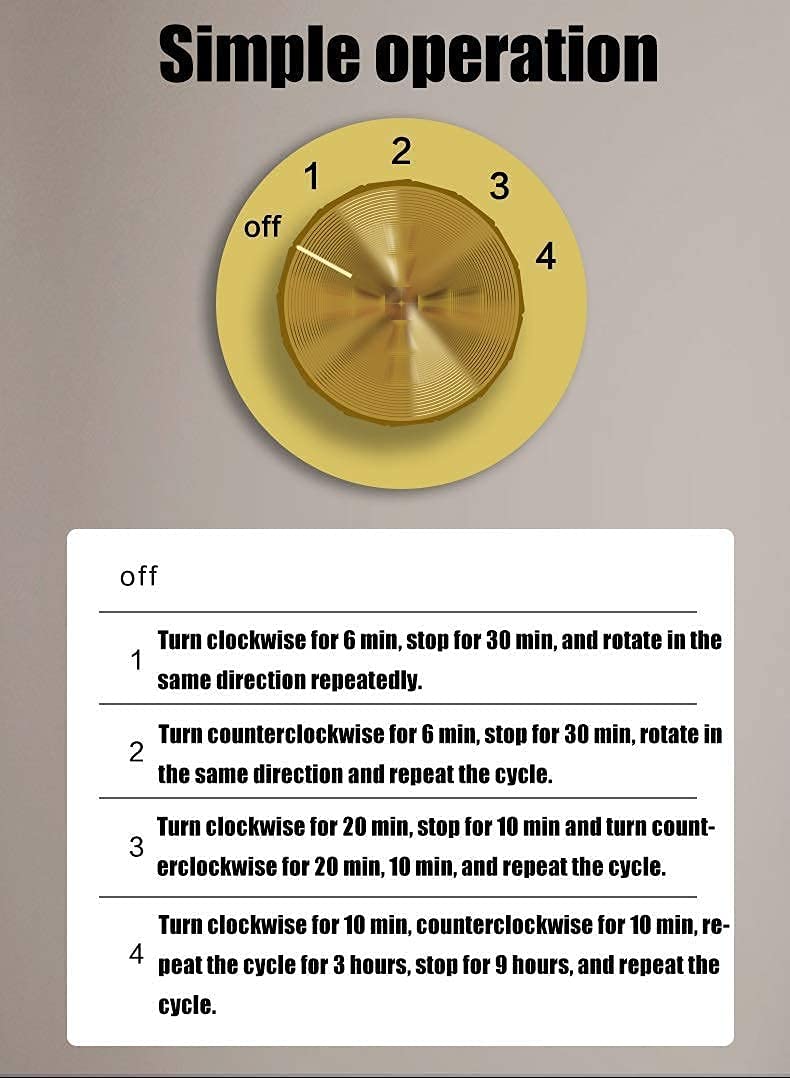 Rettangolo di da Orologio Automatico 4 modalità di Rotazione, archiviazione con Motore Silenzioso, scatole di Luce ambientale1