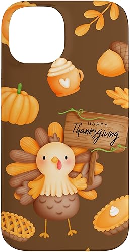 Miniatura 4 de iPhone 13 Pro Max Happy Thanksgiving Turkey - Funda de calabaza y pastel