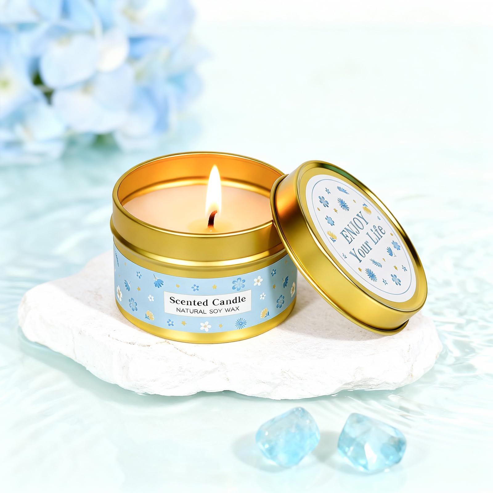 Birthday Gifts for Women,Blue Gift Basket for Women Friendship Gift Set Unique Gift Ideas Box for Best Friend Mom Sister Girlfriend Birthday Presents