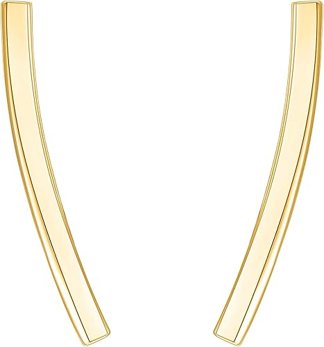 Miniatura 7 de PAVOI Pendientes de plata de ley chapados en oro de 14 quilates