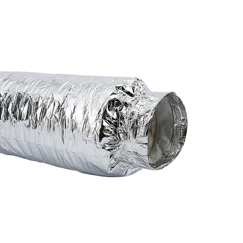 Whisper - Flexibler Aluminium Schalldämpfer - Ø 125mm - 1 Meter Länge - Antibakterieller Innenrohr - Geräuschreduzierung