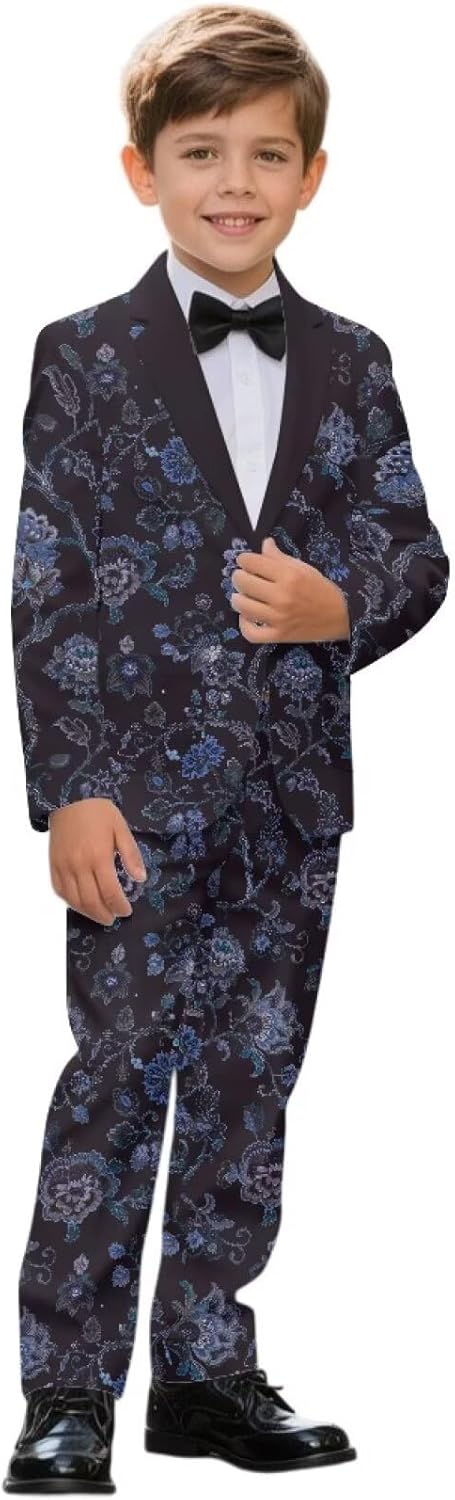 Kids Suit Set Boys Funny Suit Kids Suits for Boys Blazer and Pants 2 Pieces Prom Party Outfit Dinner Eveningwear