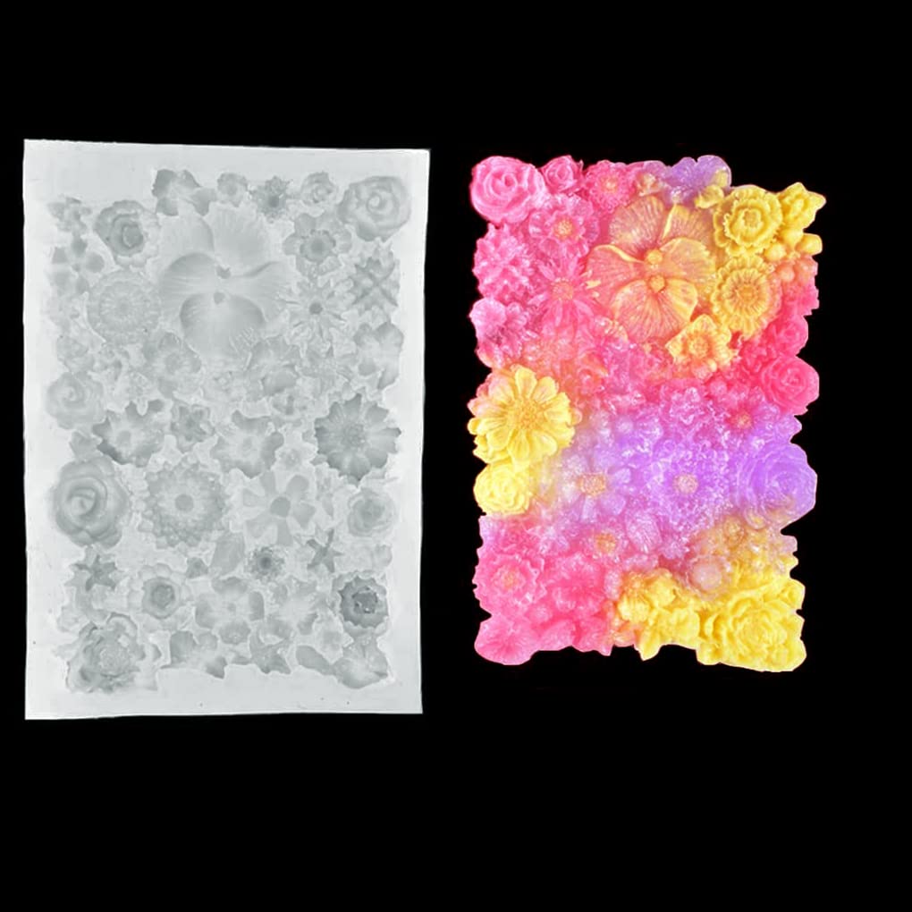FineInno Oversized Resin Moulds Agate Coaster Casting Molds Epoxy Moulds Flower Shaped Silicone Mold DIY Craft Tray Table Mat for Home Decoration (Tray Mold)