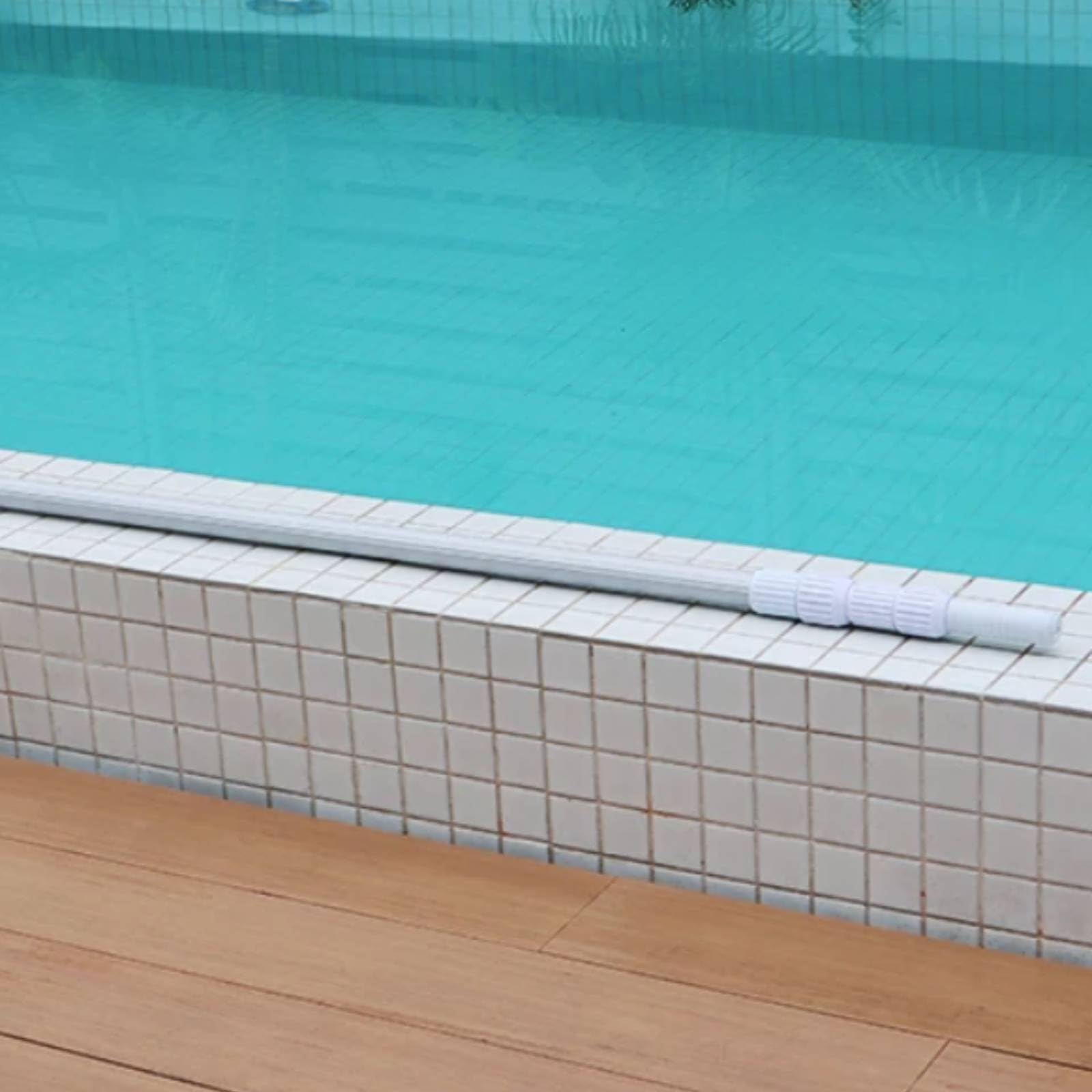 Asta di Salvataggio Piscina Asta Telescopica Palo Estensibile Manico Allungabile Impugnatura Antiscivolo in Lega di Alluminio Anti Ruggine con