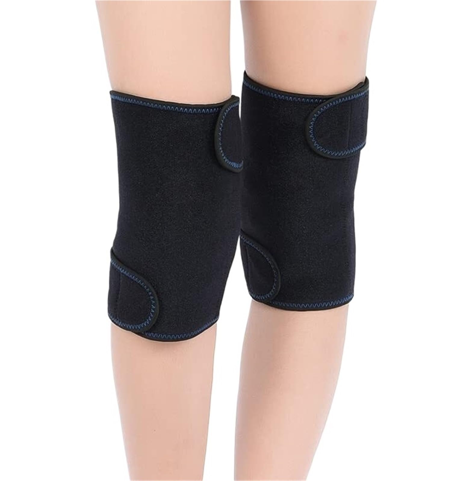 Ginocchiera Sportiva Antiscivolo Le Bretelle Di Supporto For Il Ginocchio For Uomini E Donne Tengono Al Caldo Durante Ciclismo, Lo Sci La Corsa Maniche Traspiranti(Blac-Single-sided)