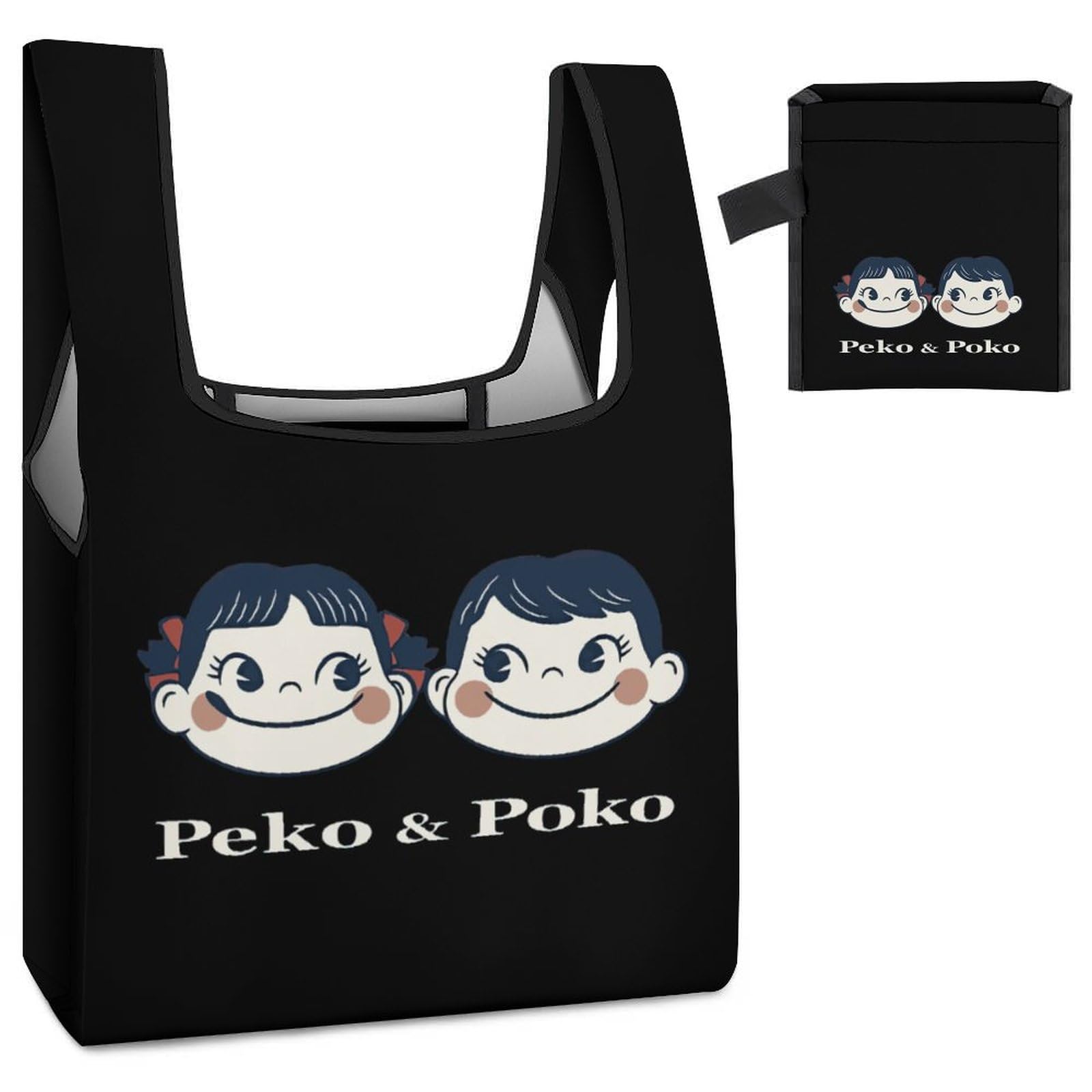 Amazon.co.jp: ペコちゃん エコバッグ 折りたたみ コンビニバッグ 防水 