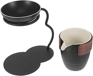 Holibanna 1 Juego Juego De Té De Cerámica Tetera Adulto Marrón Porcelana Accesorios Para Beber Té Colador De Té Artesanal De Cerámica Suministros De Té Planchar