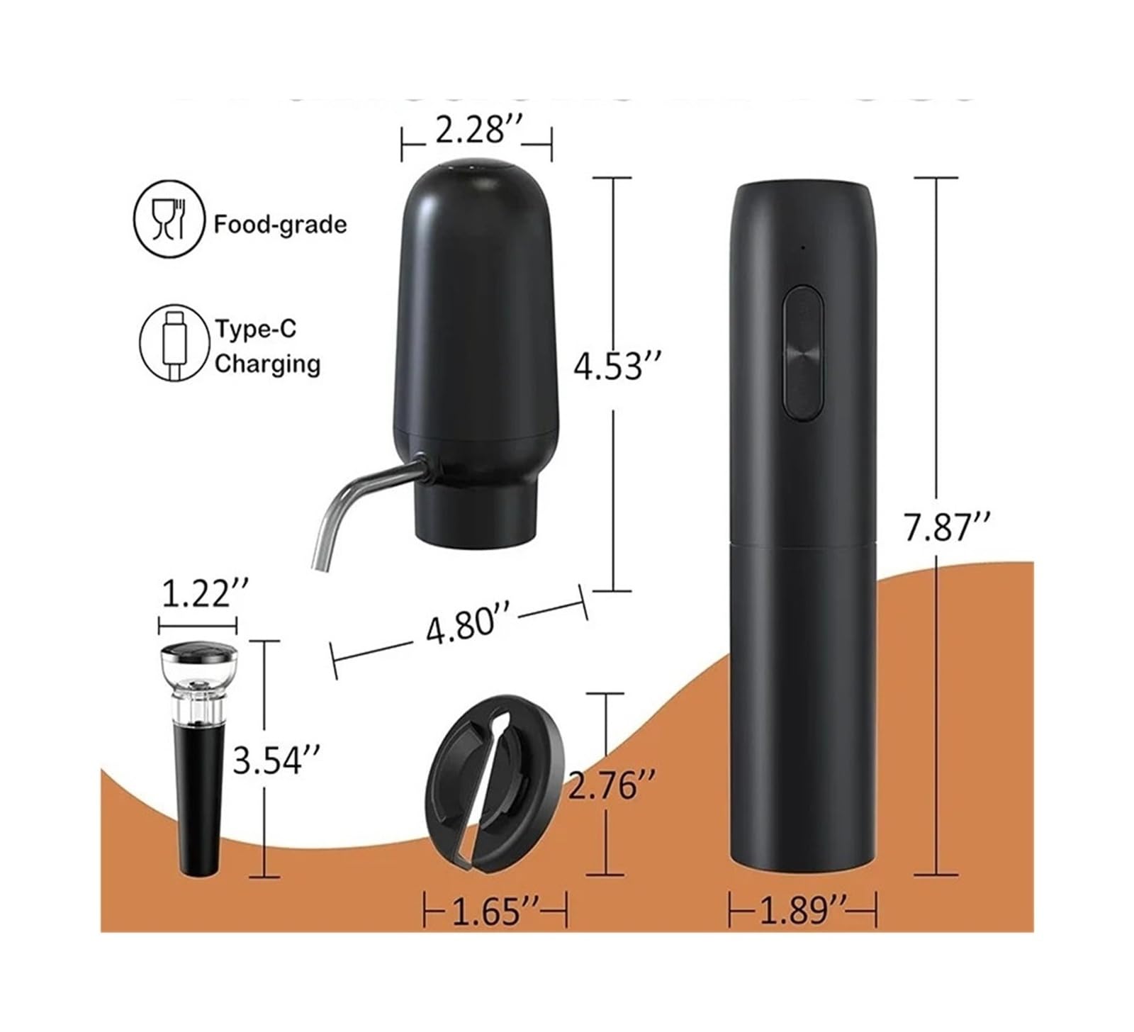 4-in-1-Weinöffner-Set, multifunktionaler Korkenzieherverschluss und Dekanter