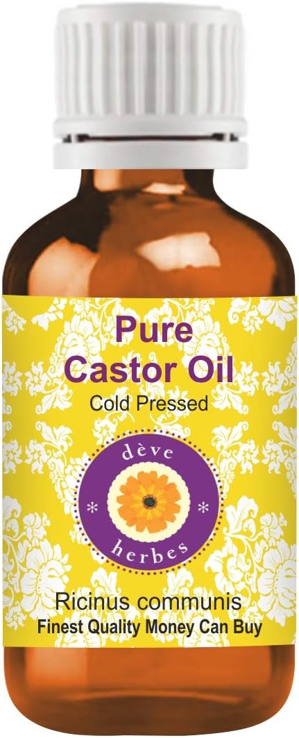 - Deve Herbes Pure Castor Oil (Ricinus communis) | Cold Pressed | Natural | Undiluted | For Diluting Essential Oils | For Hair, Skin & Massage | Men & Women | 100ml