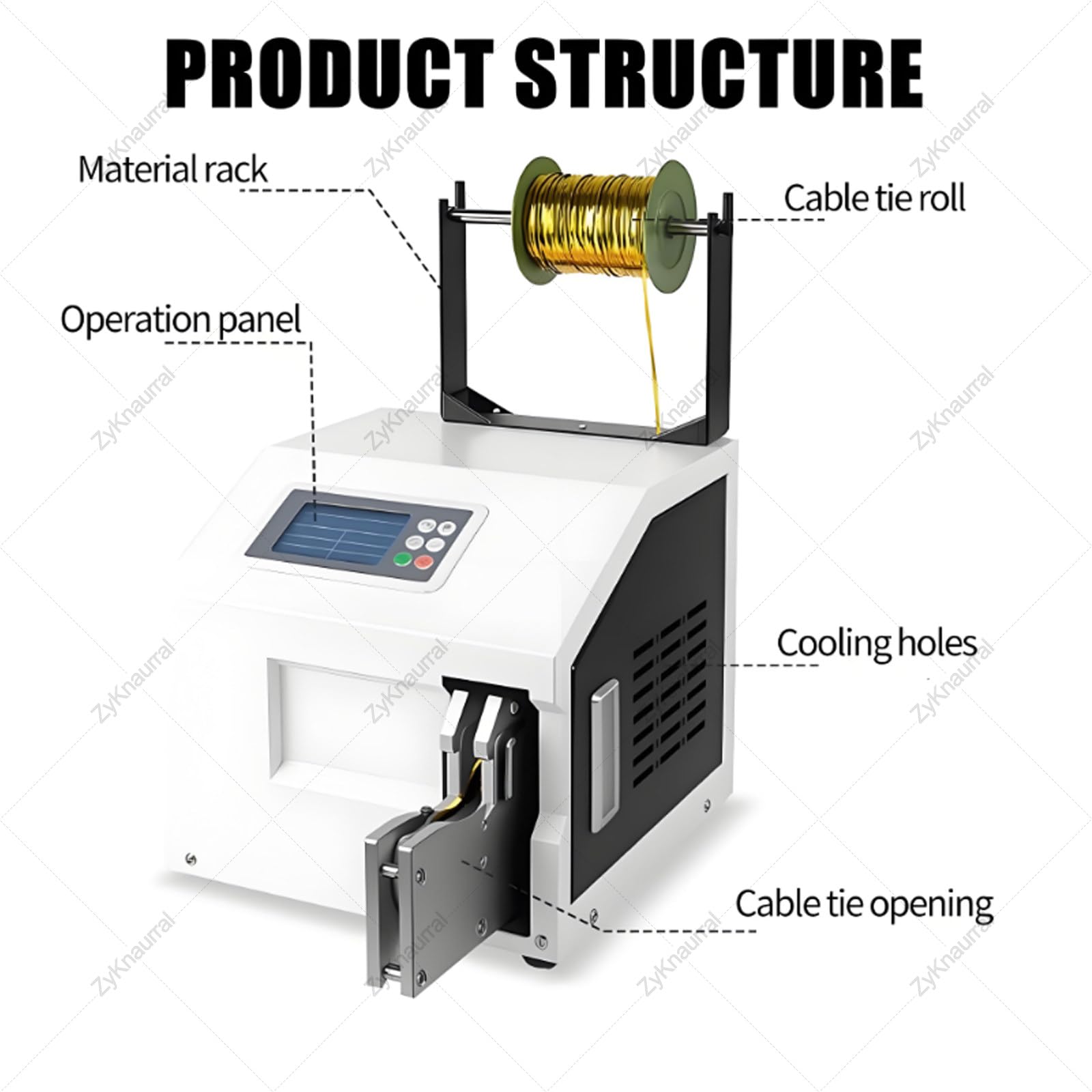 Macchina automatica per sigillare sacchetti alimentari, impacchettatrice Twist Tie con pannello touch, include rotolo di filo metallico, ideale per panetteria, caramelle, confezioni di snack, diametro