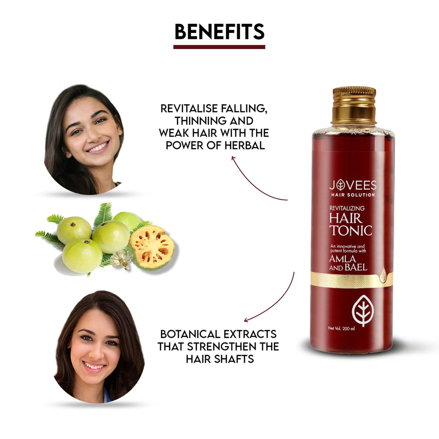 Jovees Amla & Bael Revitalising Hair Tonic 200ml