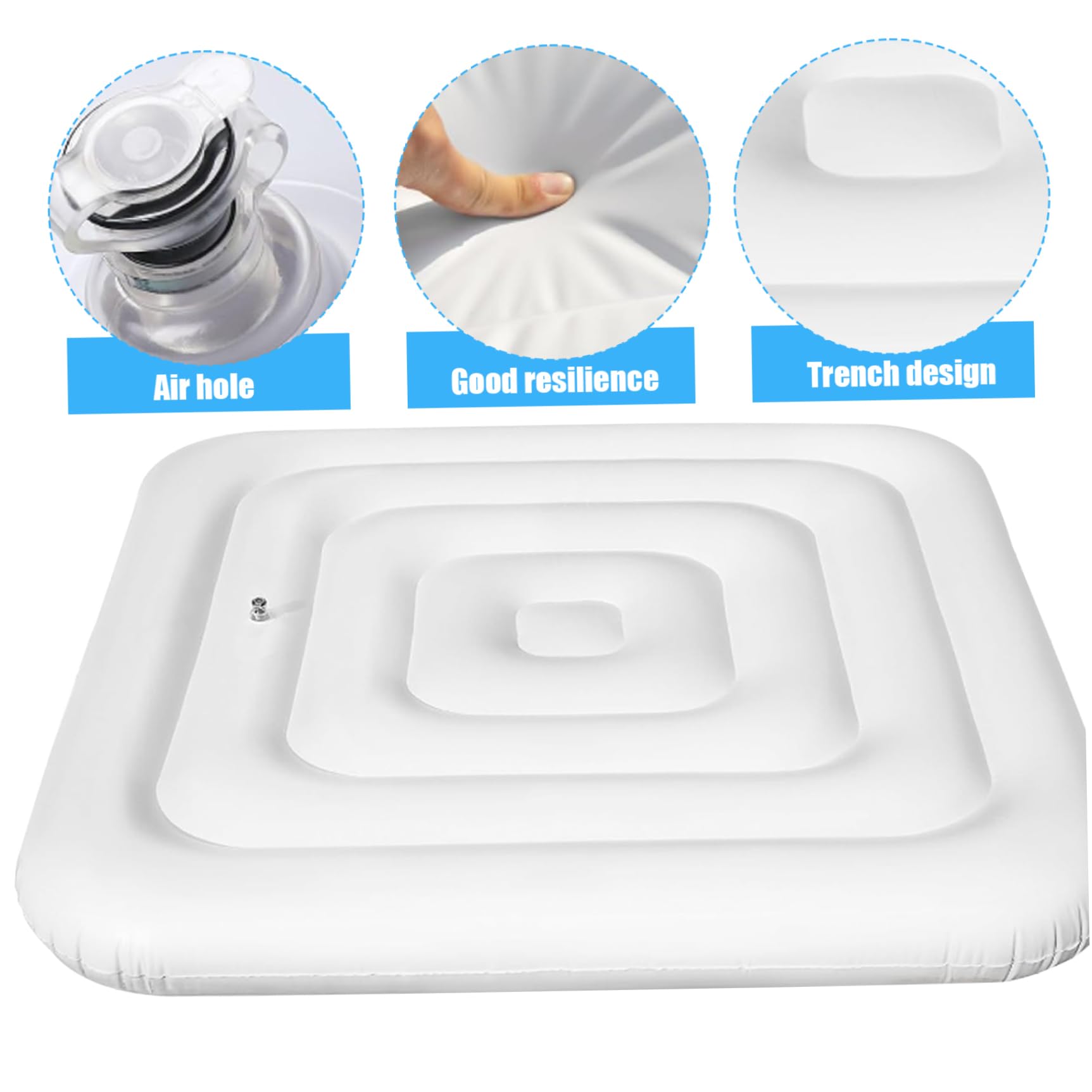 Couverture de Spa Gonflable Ronde de 57 Pouces, avec Valve, Coupe-Vent, résistante à la Pluie, à la Neige, isolée, carrée