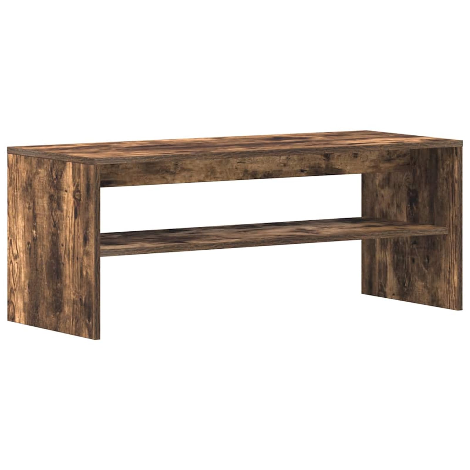 Gecheer TV-Schrank Räuchereiche 100x40x40 cm Holzwerkstoff, Fernsehschrank Fernsehtisch TV-Lowboard für Wohnzimmer Home-Cinema Gamerzimmer859122