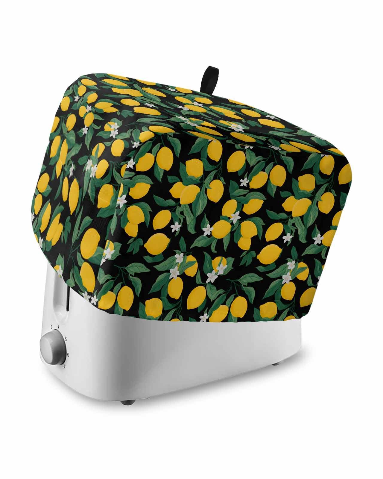 Orange Lemon Toaster Cover 2 Slice, Spring Leaves Vintage Pastoral Country Dustproof Bread Machine Oven Cover with Storage Pockets, Fits Most Kitchen Toasters Protector