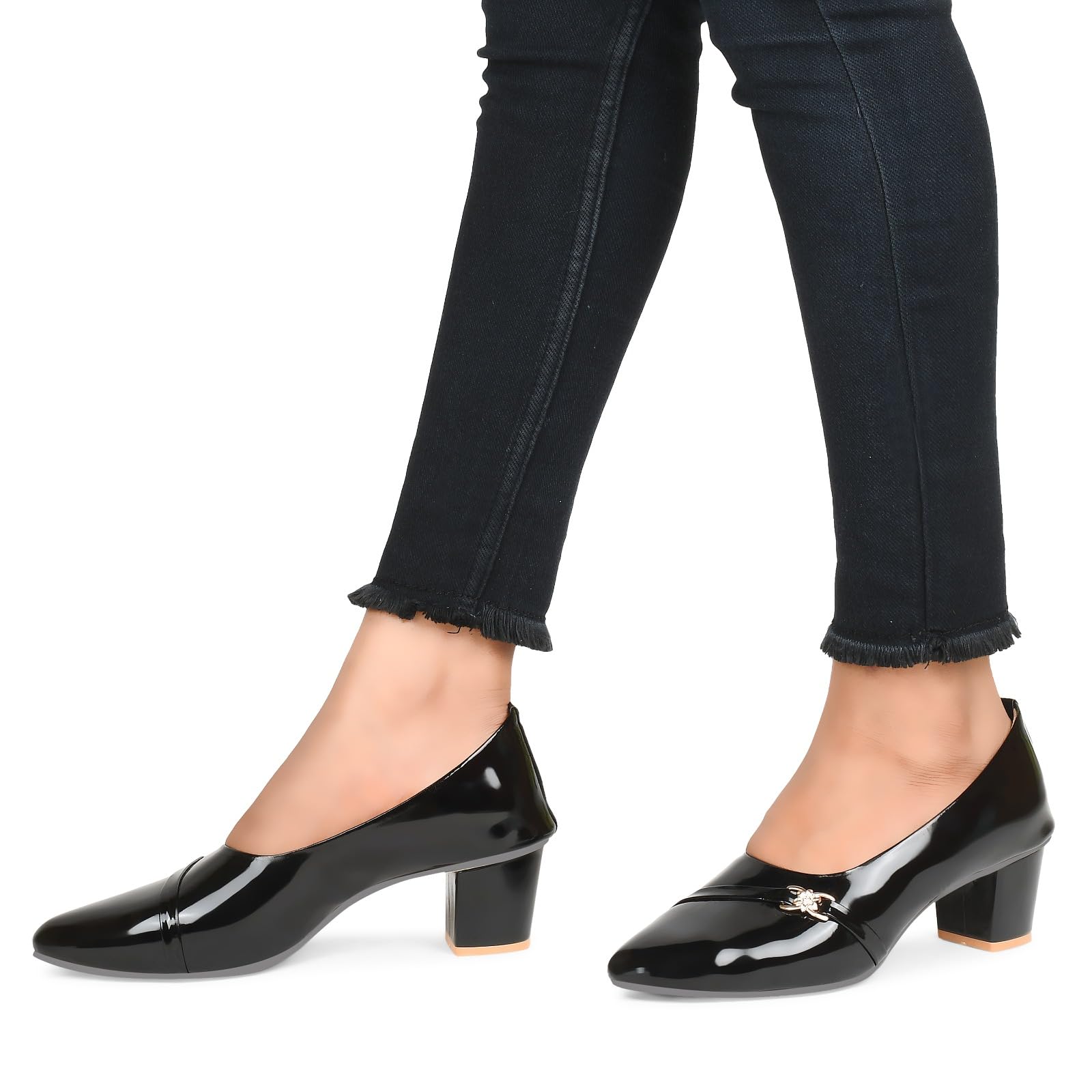 AN DREAM FASHION Women Office Wear Formal Bellies Latest Ballet Heels Shoes Women Stylish Fashion Bellies (Black, UK Footwear Size System, Adult, Women, Numeric, Medium, 4) 1