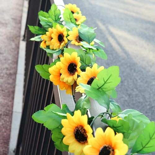 Miniatura 6 de FZBNSRKO 50 cabezas de girasol de seda artificial, cabezas de girasol artificiales, cabezas de girasol pequeñas, decoración de girasol de seda para