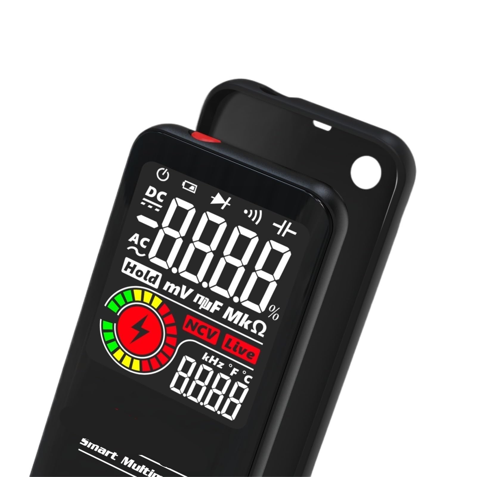 1 pz S10 / S11 / S20 Multimetro digitale intelligente Tensione CA Ohm Diodo NCV Hz Tester for cavi Display a colori(S10 Red AAA)