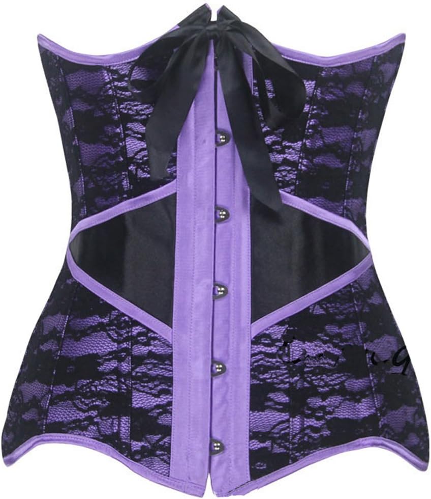 Women's Burlesque Lace Corset With G-String
