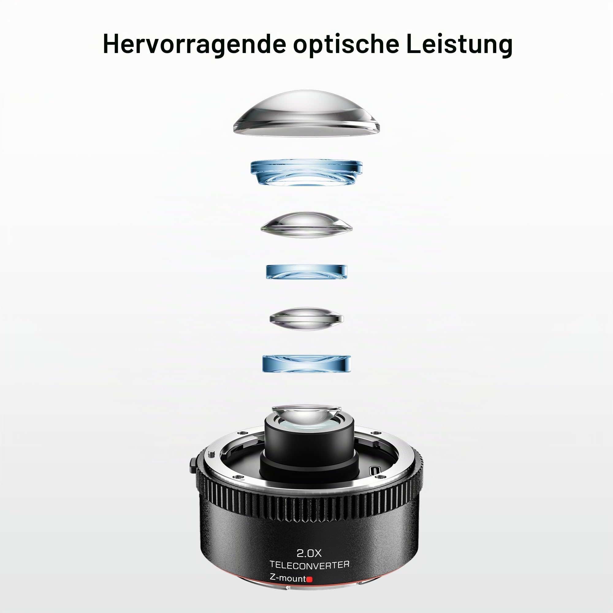 VILTROX Telekonverter TC-2.0X für 2.0X Vergrößerung, Autofokus Telekonverter Extender Konverter kompatibel mit Nikon Z-Mount NIKKOR Z 70-200mm f/2.8VR S, 400mm f/4.5 VR S, 100-400mm f/4.5-5.6 VR S