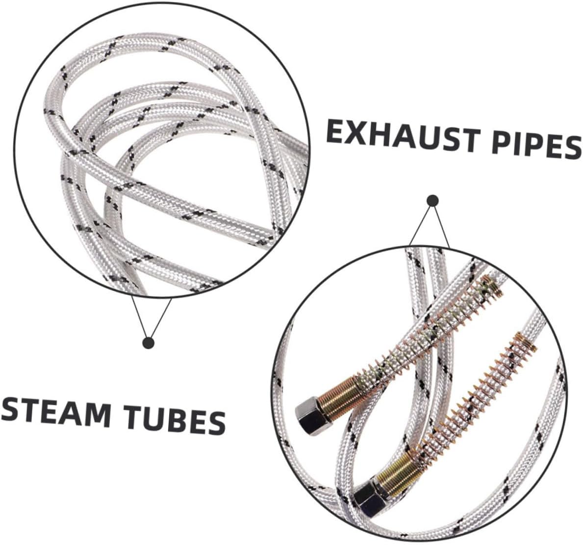 Mikinona 2pcs Medium Pressure Steam Hose Replacement for Steam Iron Enhanced Flexibility Tube for Professional Ironing Machines Versatile Compatibility